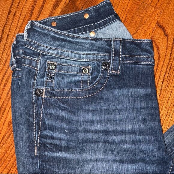 MISS ME Dark Blue Boot Cut Jeans Size 30 - Picture 2 of 7